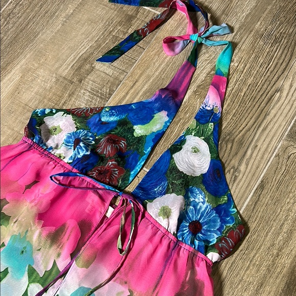 Francesca's‎ Aurora Tropical Halter Swim Coverup Medium/Large - Picture 9 of 15